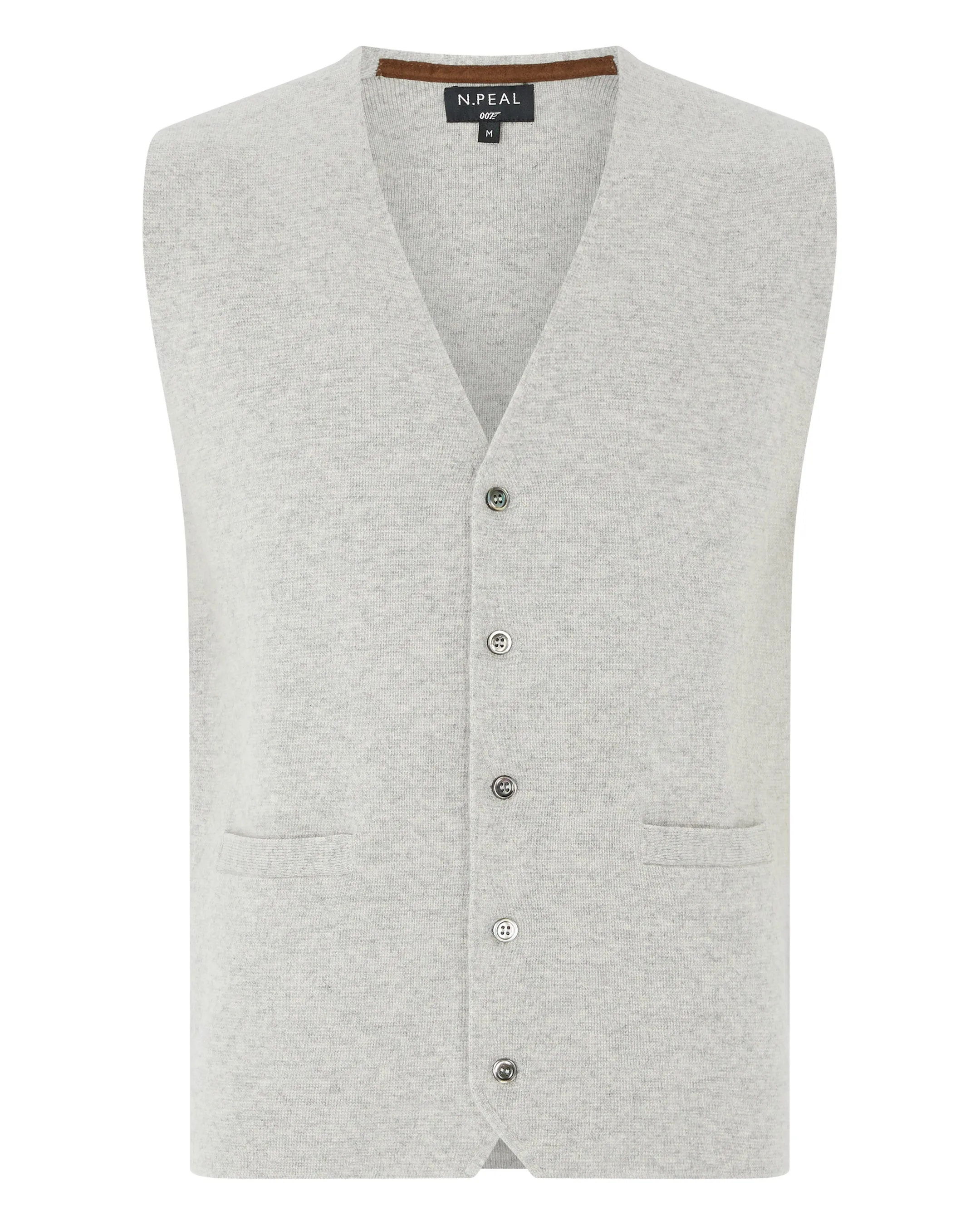 007 Milano Knitted Cashmere Waistcoat Fumo Grey