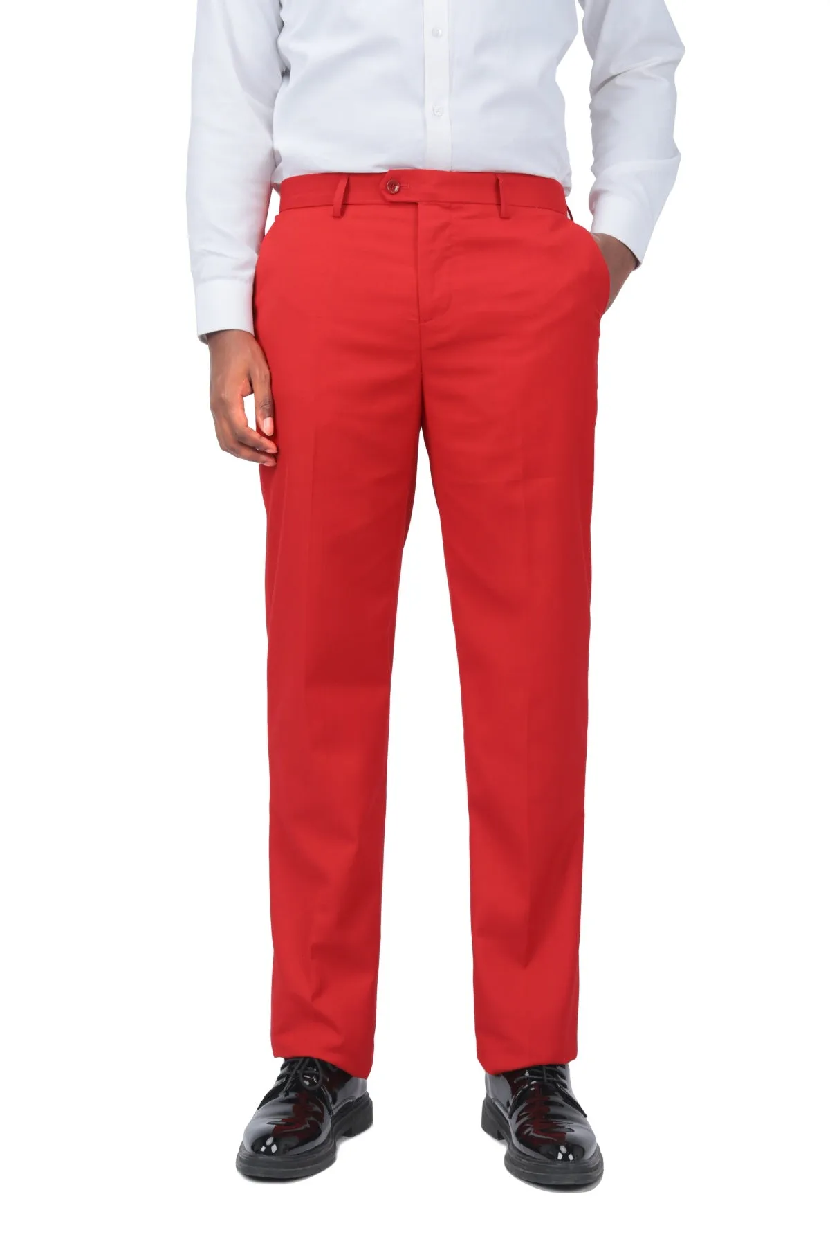 2-Piece Slim Fit Simple Designed Red Suit