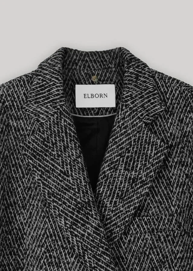 [2ND] ELBORN | Lucas Wool Double Coat (Black)