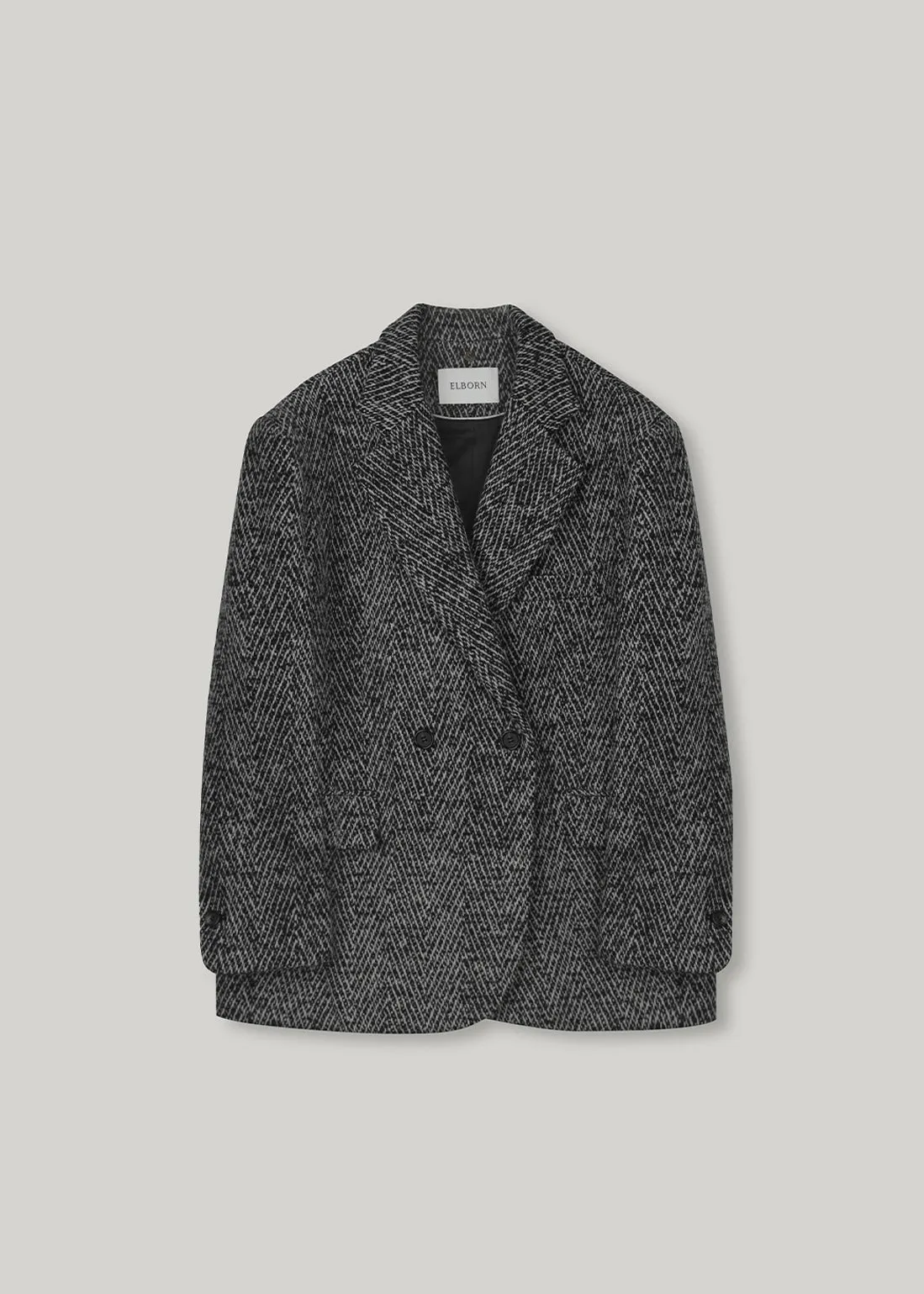 [2ND] ELBORN | Lucas Wool Double Coat (Black)