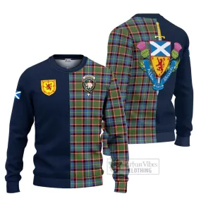 Aikenhead Tartan Ugly Sweater with Scottish Lion Royal Arm Half Style