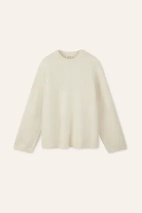 ALPACA wool pullover (White)