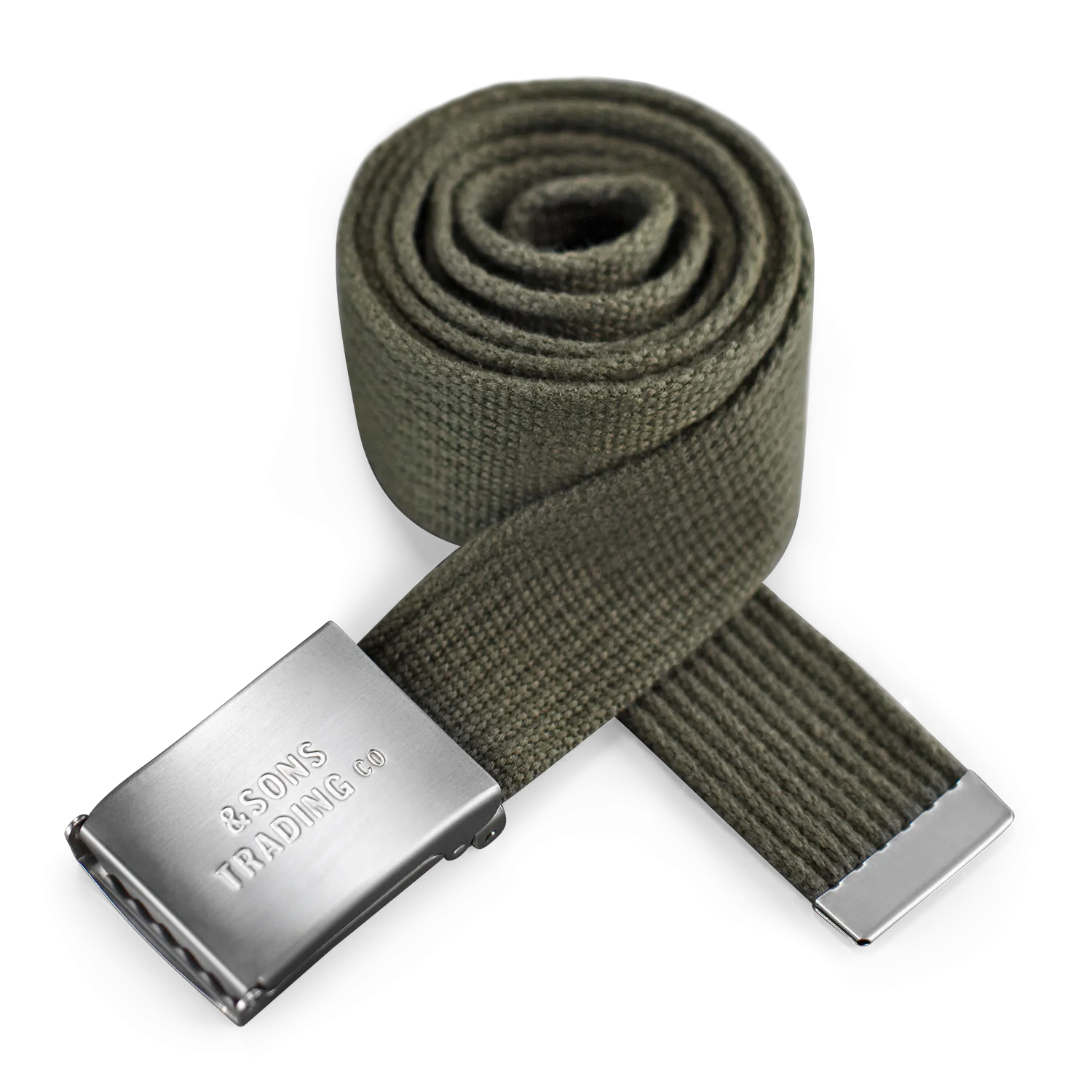 &SONS Surplus Webbing Belt Army Green