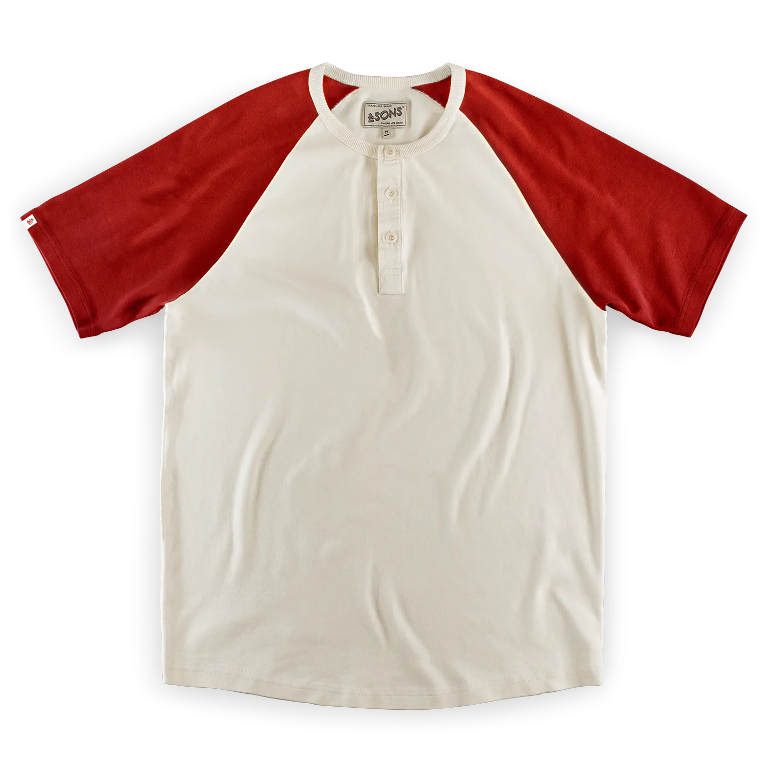 &SONS The Chariot Henley T-Shirt Raw/Red