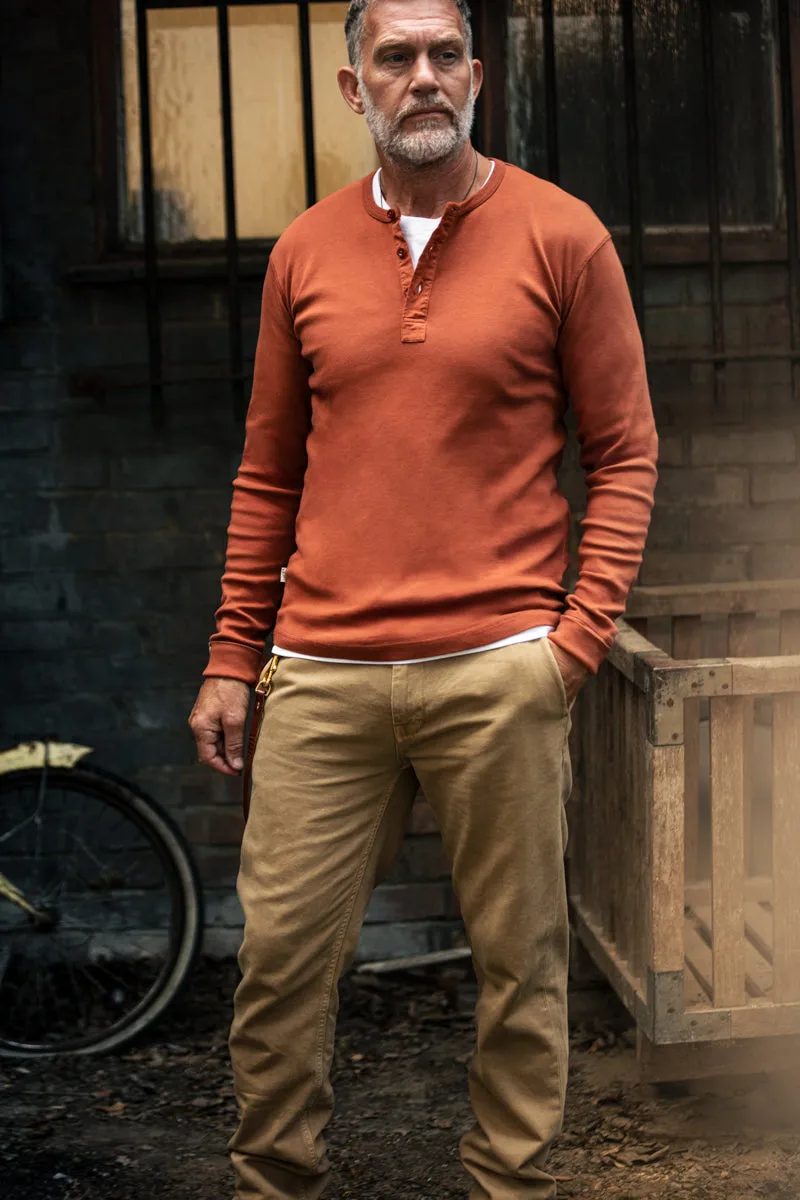 &SONS The New Elder Henley Shirt Auburn