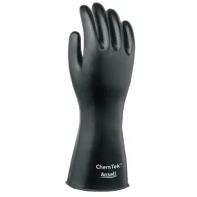 Ansell AlphaTec Butyl Gloves, Rough, Size 8, Black, 38-514-8