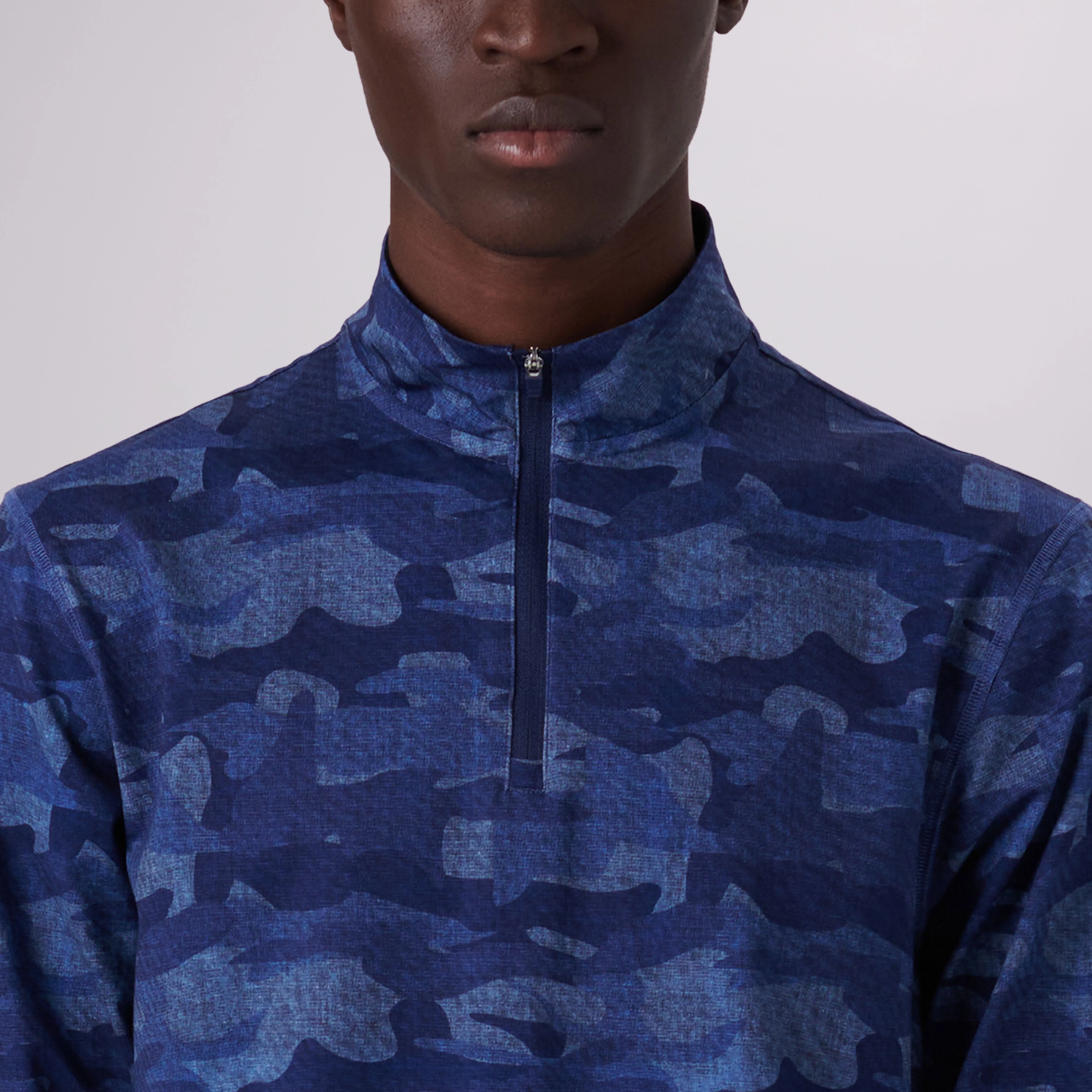 Anthony Camouflage Print OoohCotton Quarter Zip Pullover