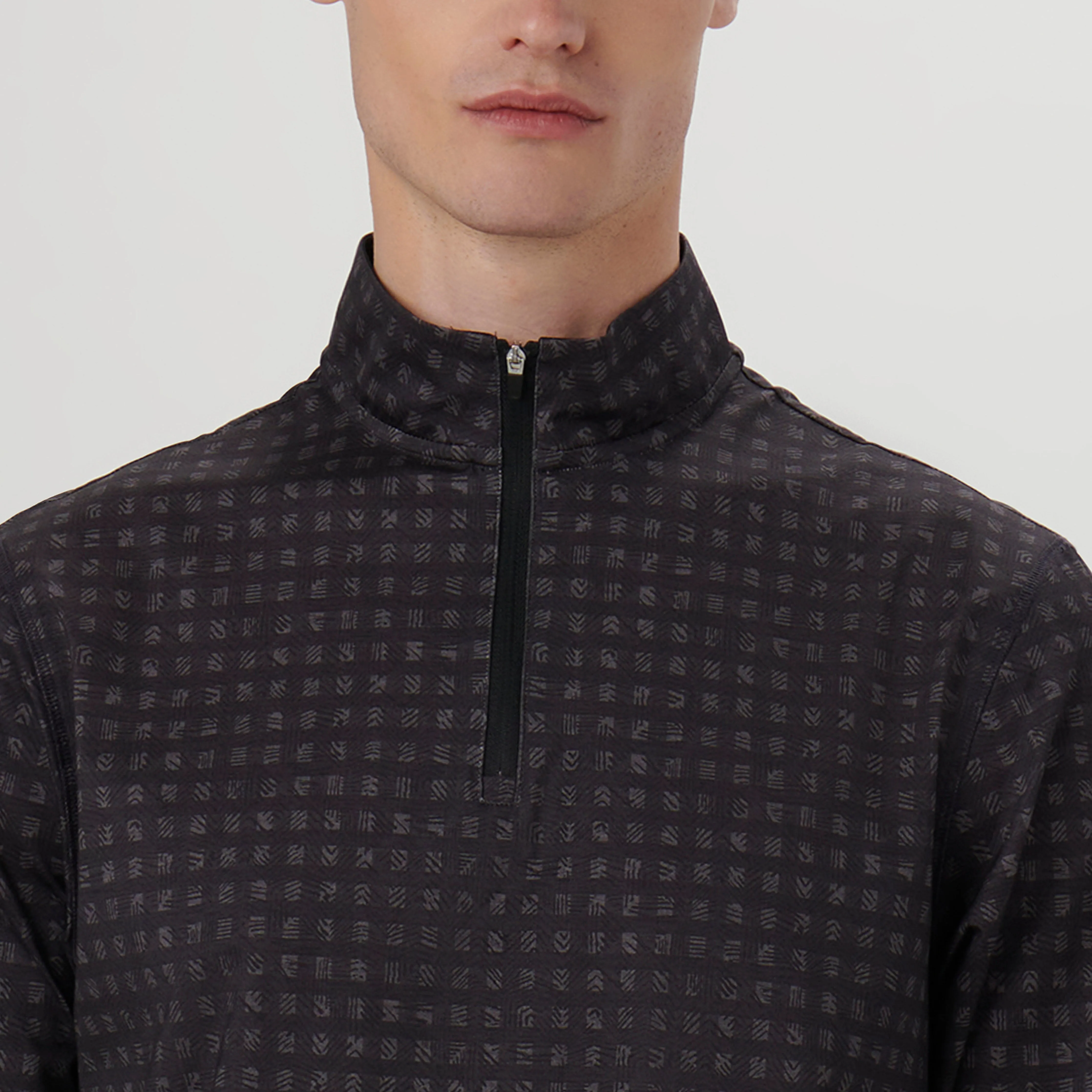 Anthony Checkered OoohCotton Quarter Zip Pullover