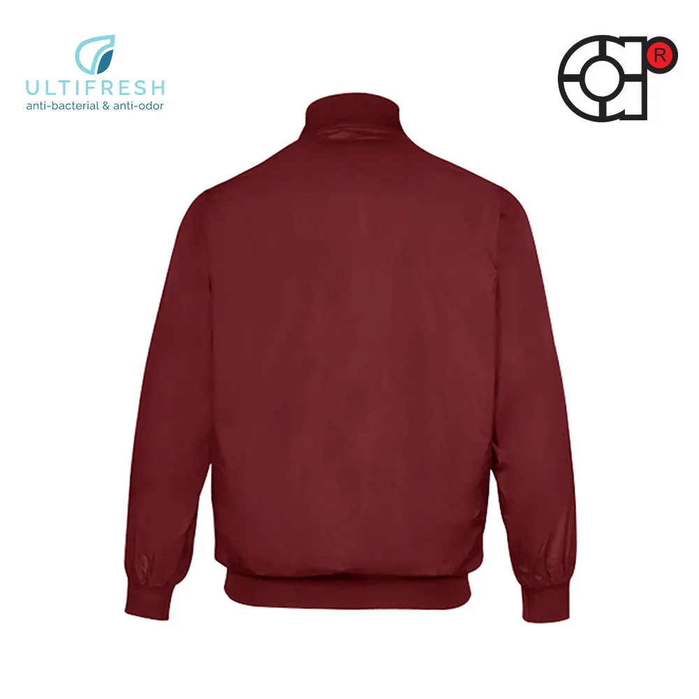 ARORA UNISEX ZIP UP BOMBER JACKET (MAROON)