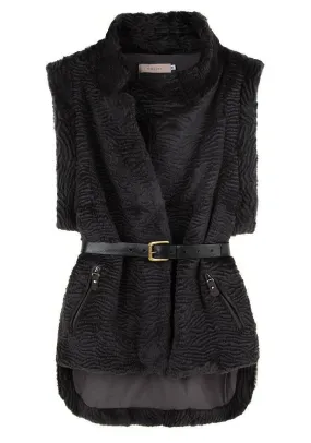 Astrix Belted Rabbit Fur Gilet