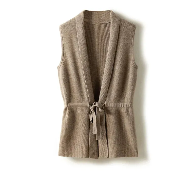 Ava Cashmere V-Neck Vest