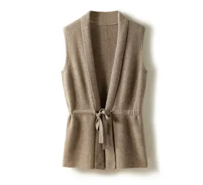 Ava Cashmere V-Neck Vest