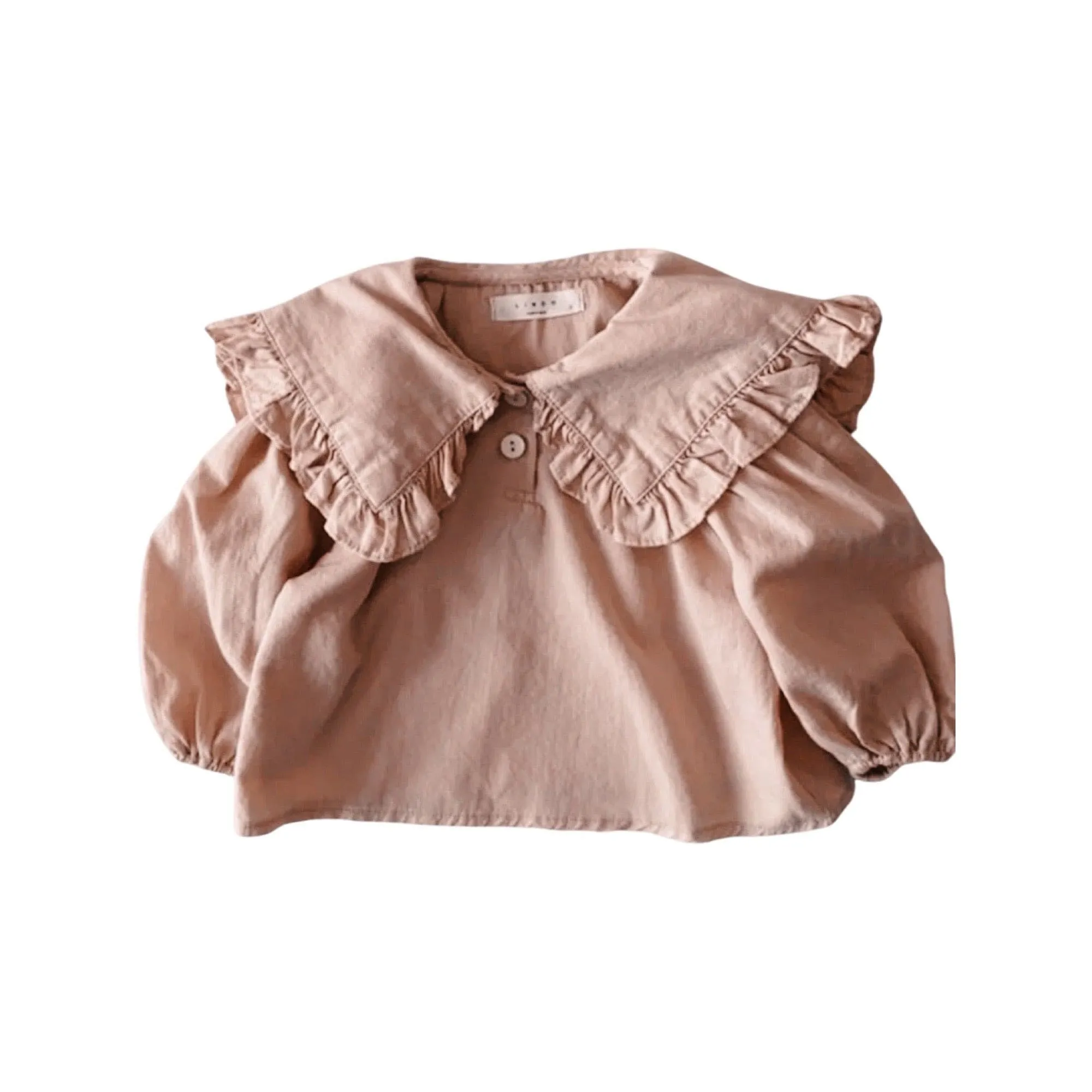 Baby Girl Peter Pan Collar Blouse - Dusty Pink