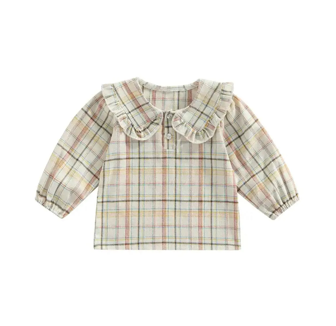 Baby Girl Peter Pan Collar Blouse - Plaid