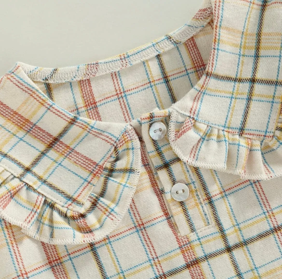 Baby Girl Peter Pan Collar Blouse - Plaid