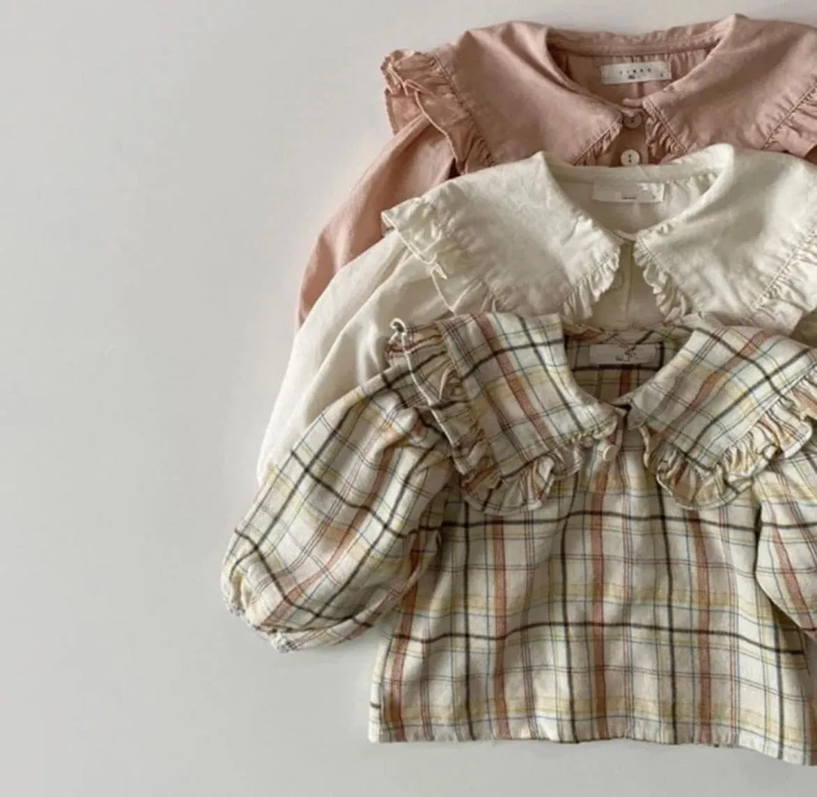 Baby Girl Peter Pan Collar Blouse - Plaid