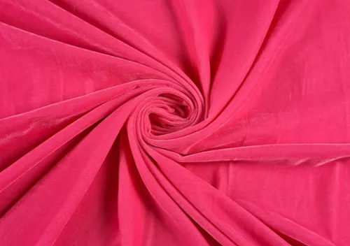 Baby Pink Plain Velvet Fabric