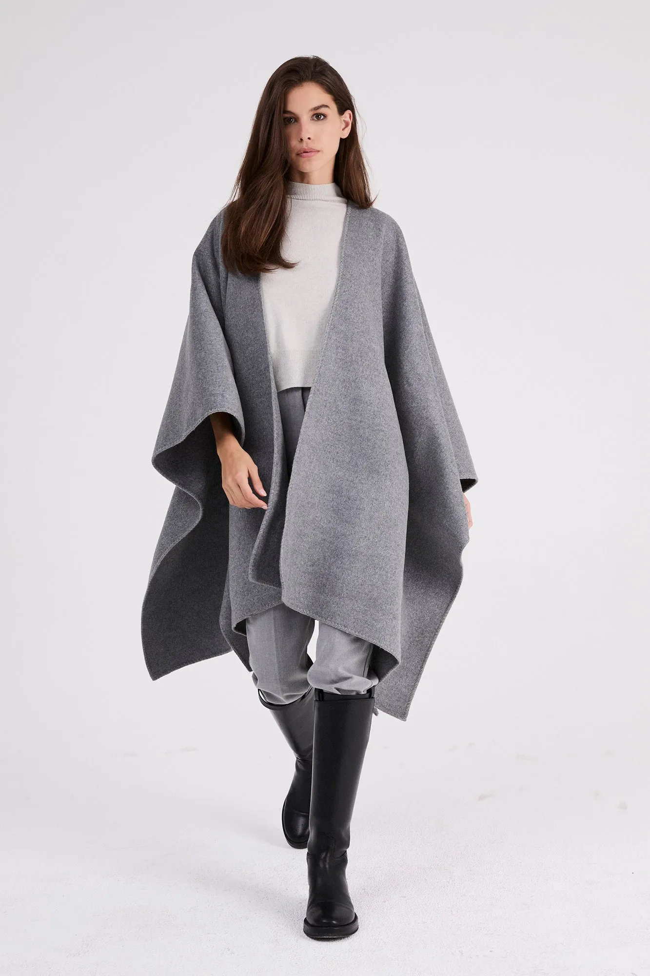   Beryll Cashmere Cape | Gray