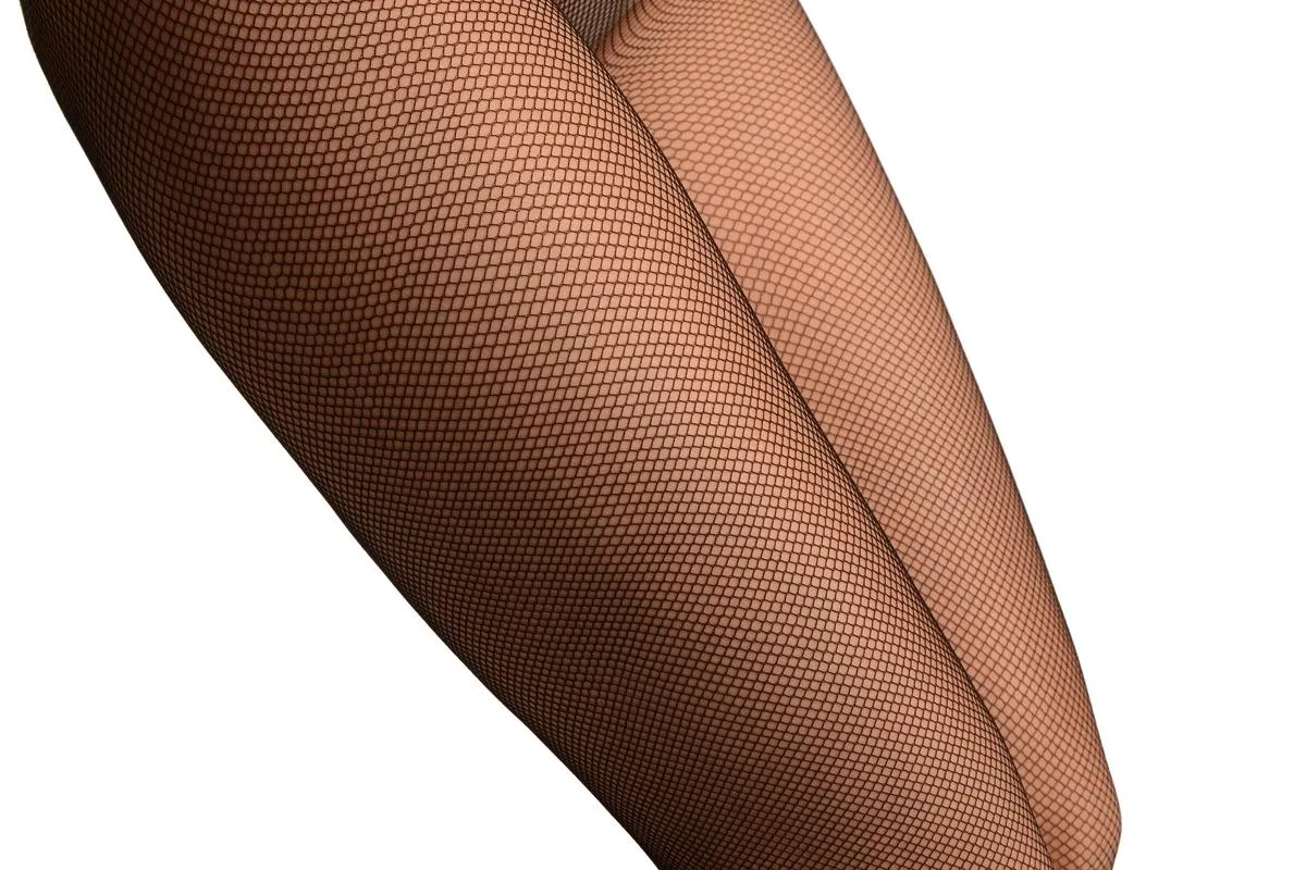 Black Luxurious Small Mesh Fishnet Tights