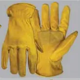 Boss Gloves Buckled Premium Cowhide Gloves, Small Yellow