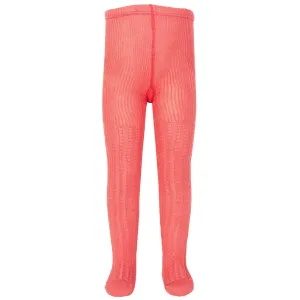 Cable rib pink tights