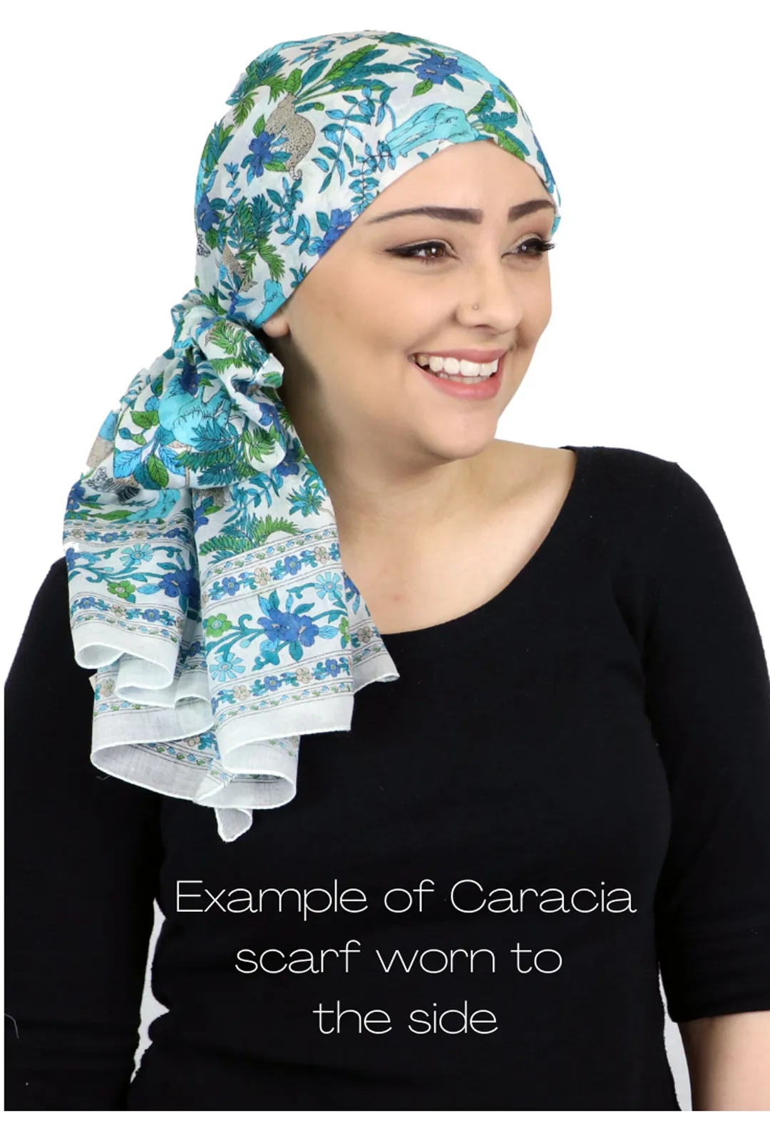 Caracia Cotton Head Scarves Lightweight Summer Head Wraps Chemo Headwear for Women Seashore