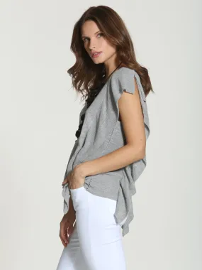 Cascade Ruffle Tank - Grey