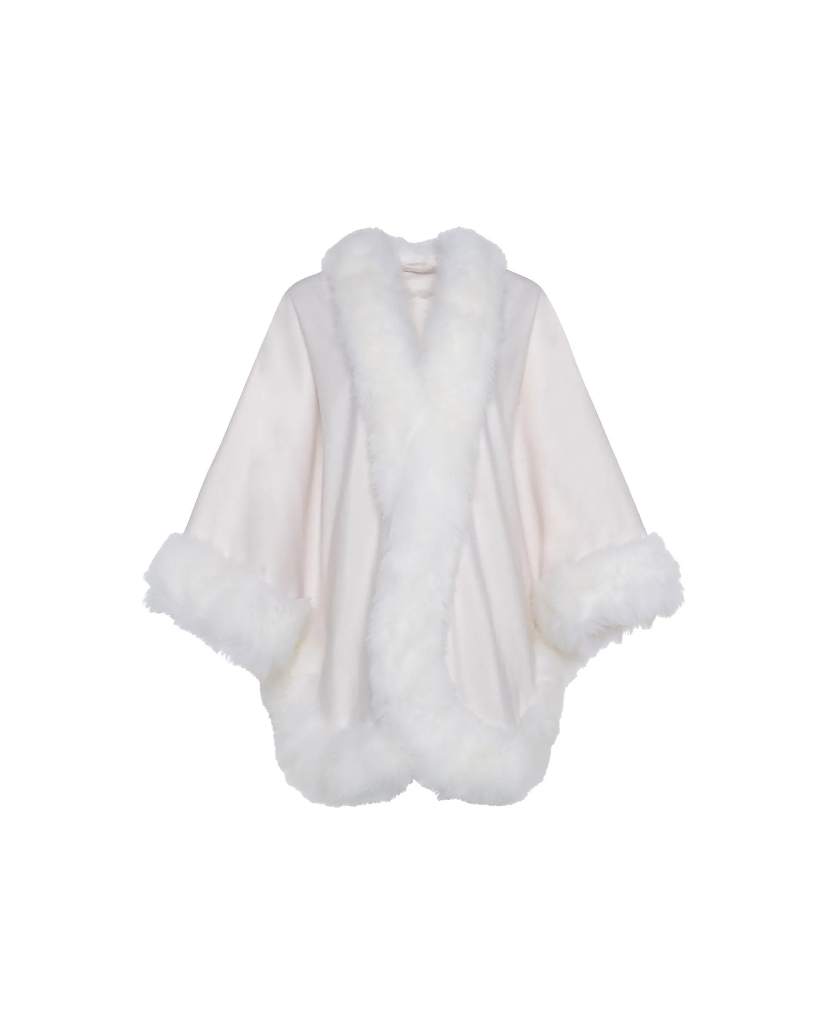 Cashmere Cape with Toscana Shearling Lamb Trim