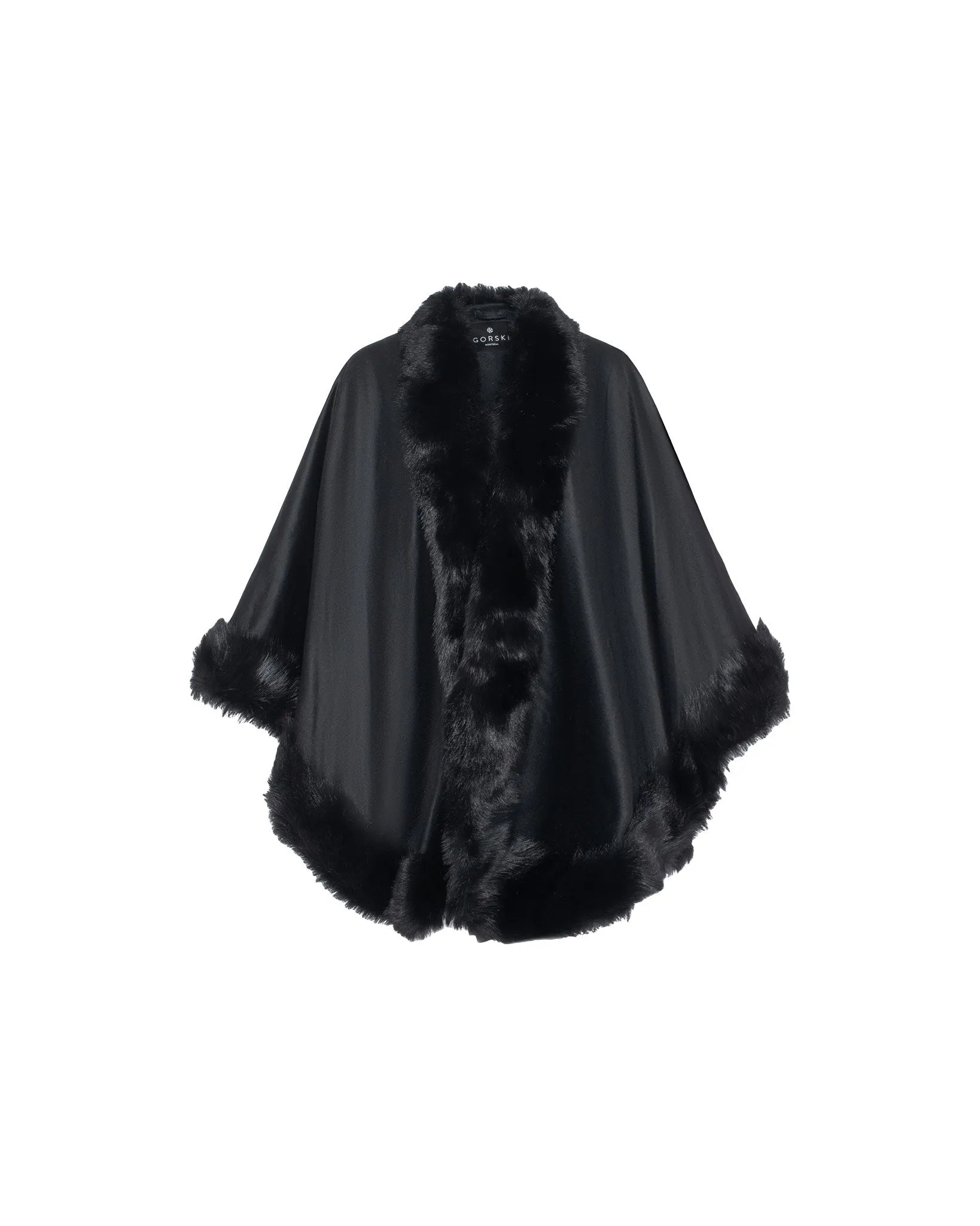 Cashmere Cape with Toscana Shearling Lamb Trim