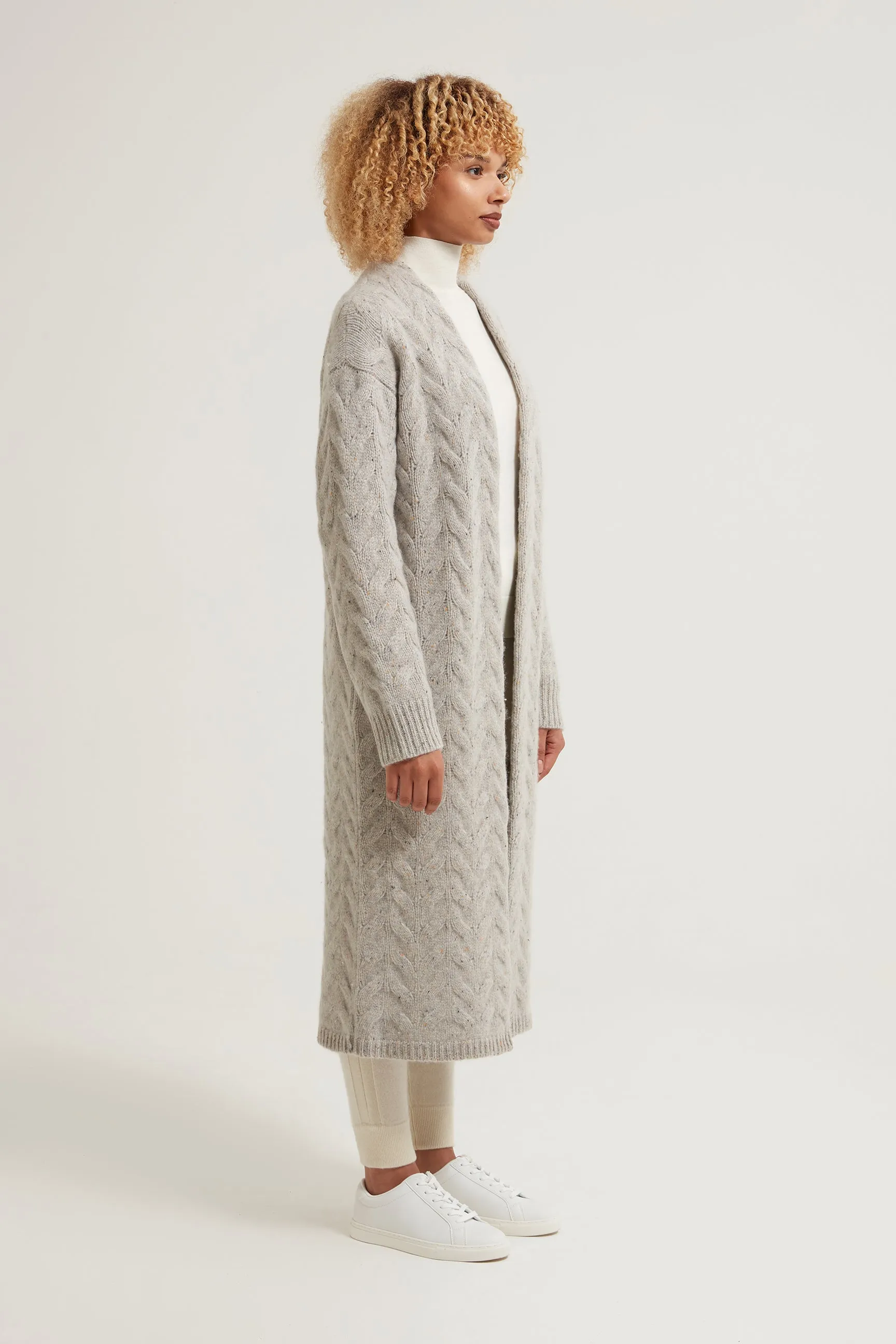 Celia Cable Cashmere Cardigan