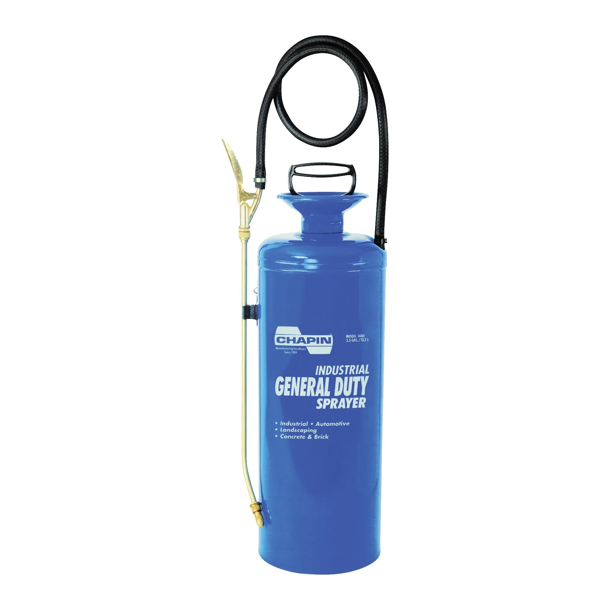 CHAPIN 1480 Handheld Sprayer, 3 gal Tank, Steel Tank, 42 in L Hose