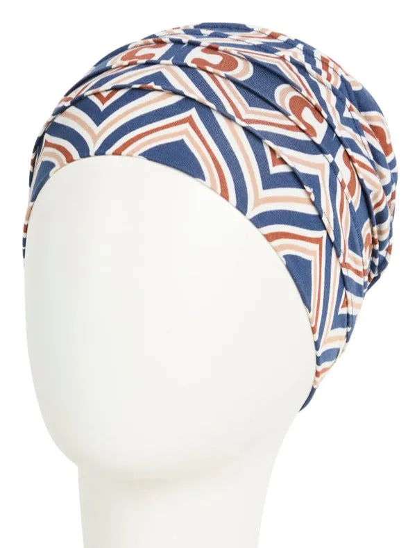 Christine Yoga Turban - Endless Shapes Of Blue