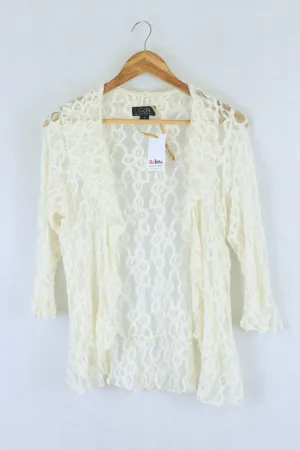 Ckm White Lace Cardigan XL