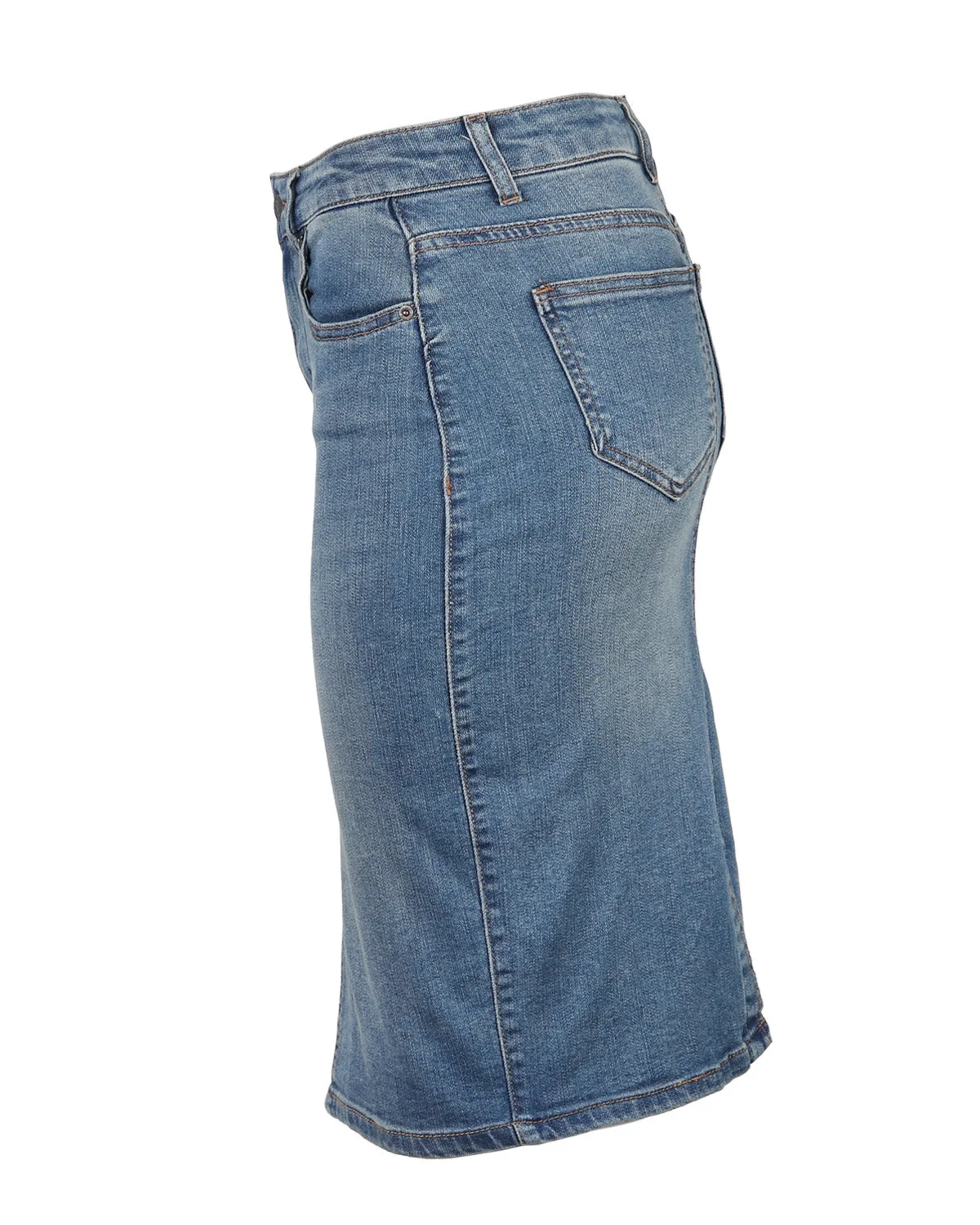 CLASSIC 5 POCKET COMFORT STRETCH DENIM SKIRT