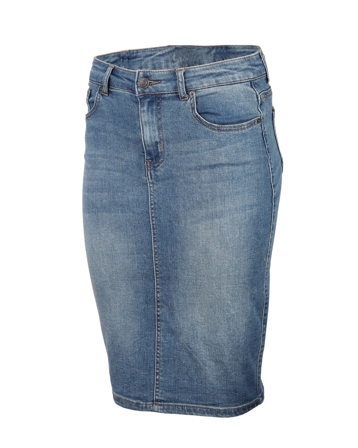 CLASSIC 5 POCKET COMFORT STRETCH DENIM SKIRT