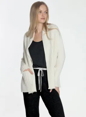 Coco Cozy Cardigan - White