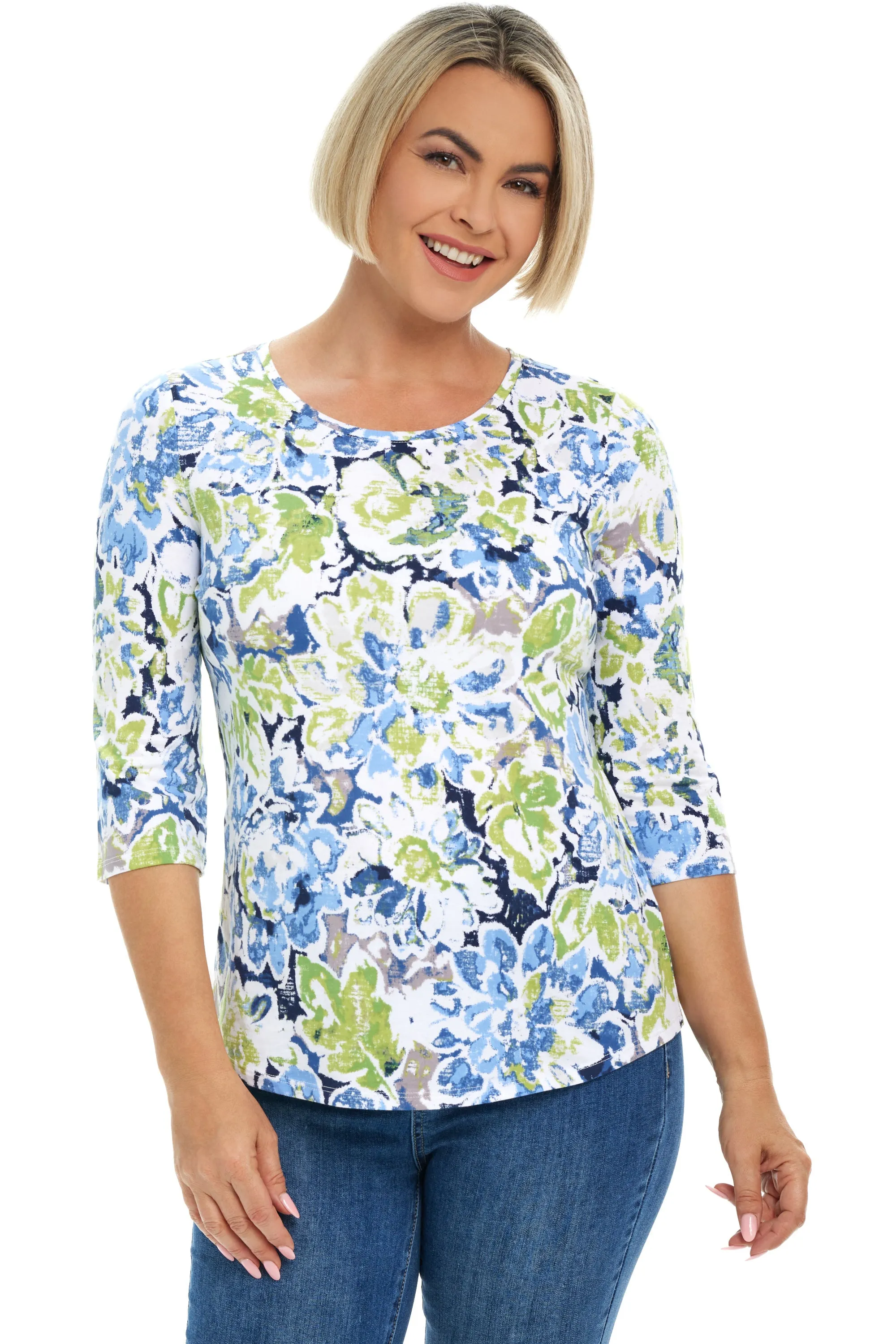 Combed Cotton Floral Tee