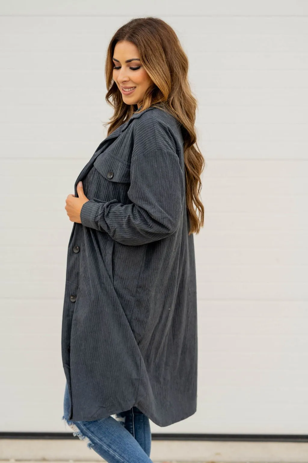 Corded Tunic Pocket Shacket