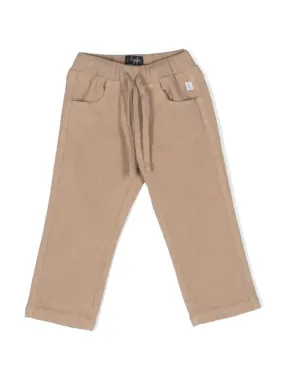 Corduroy Pants With Elastic Band In Brown