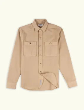 Cuisse de Grenouille Beige Twill Paris Over Shirt