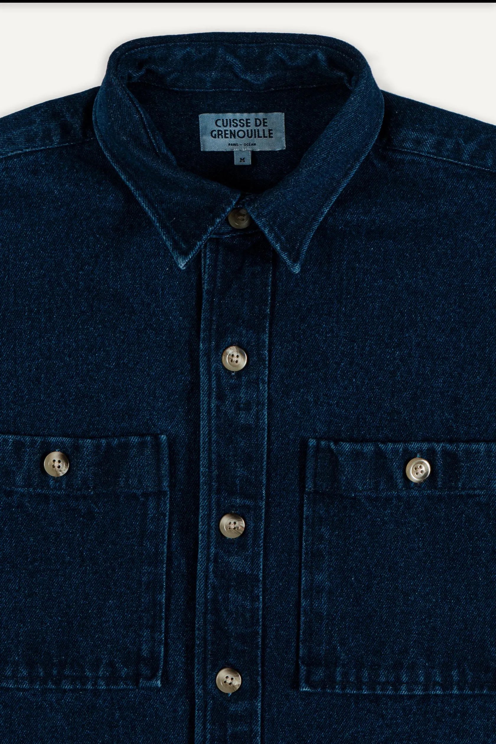 Cuisse de Grenouille Blue Denim Paris Over Shirt