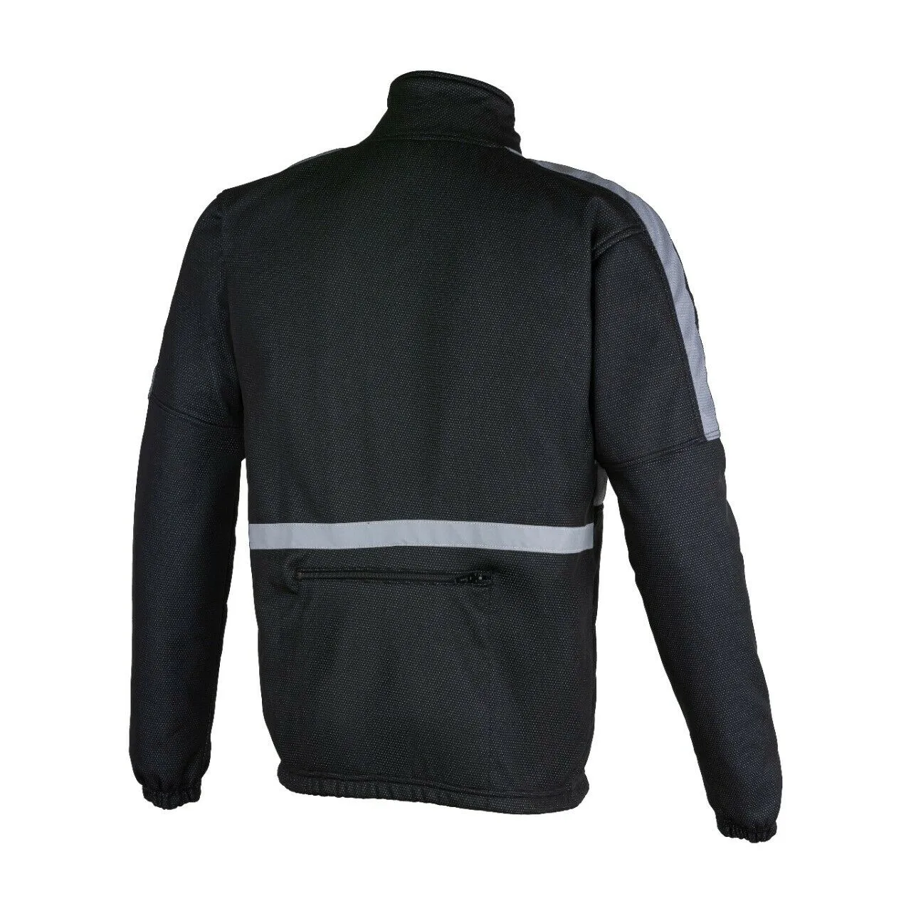 Cycling Jacket Mens Long Sleeves Winter Bicycle Thermal Jersey Hi Viz Sports Top Black/Grey