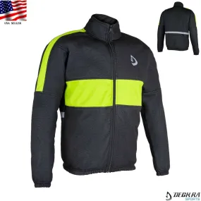 Cycling Jacket Mens Long Sleeves Winter Bicycle Thermal Jersey Hi Viz Sports Top