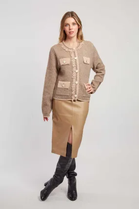 Dante Knit Cardigan Beige