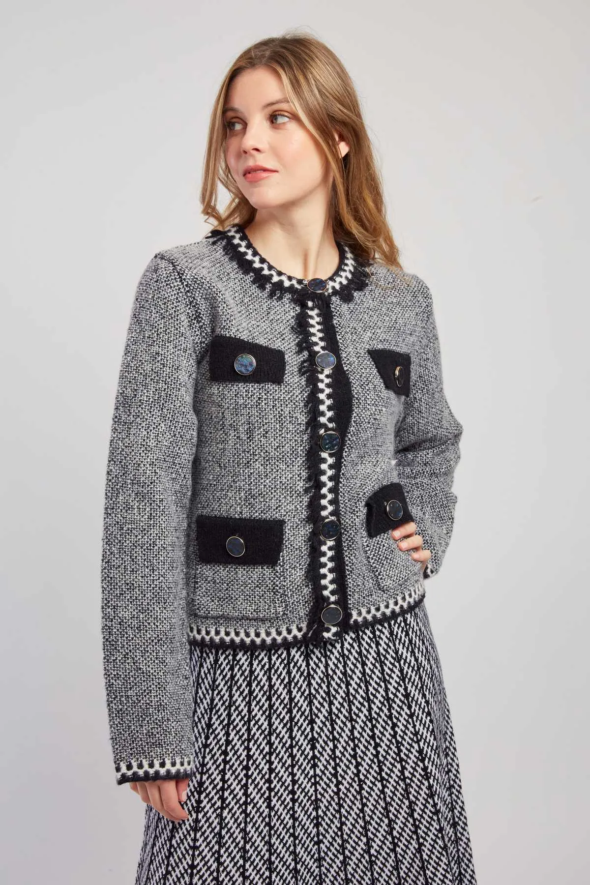 Dante Knit Cardigan Grey