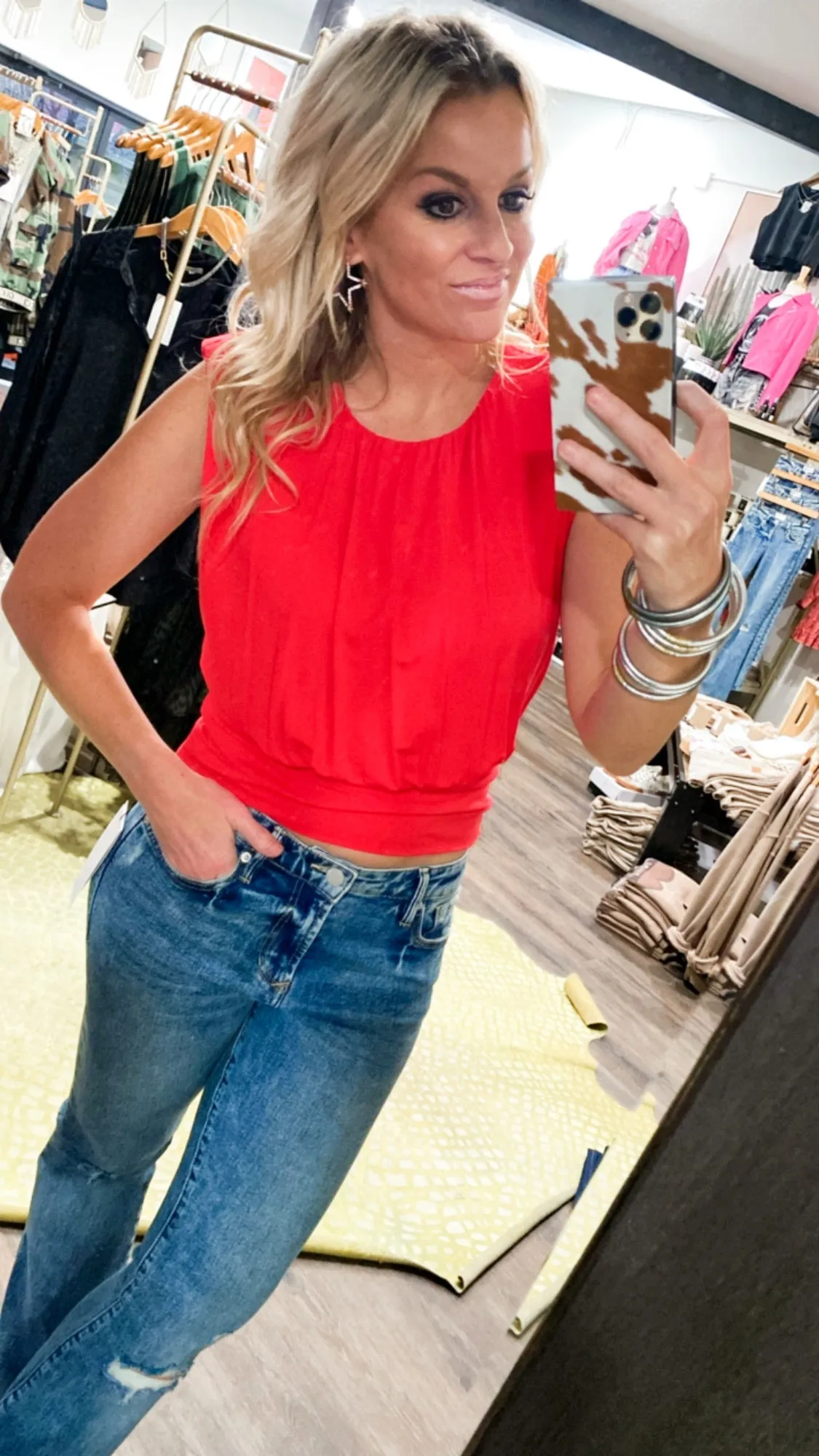 Dear John Nadia Top in Red