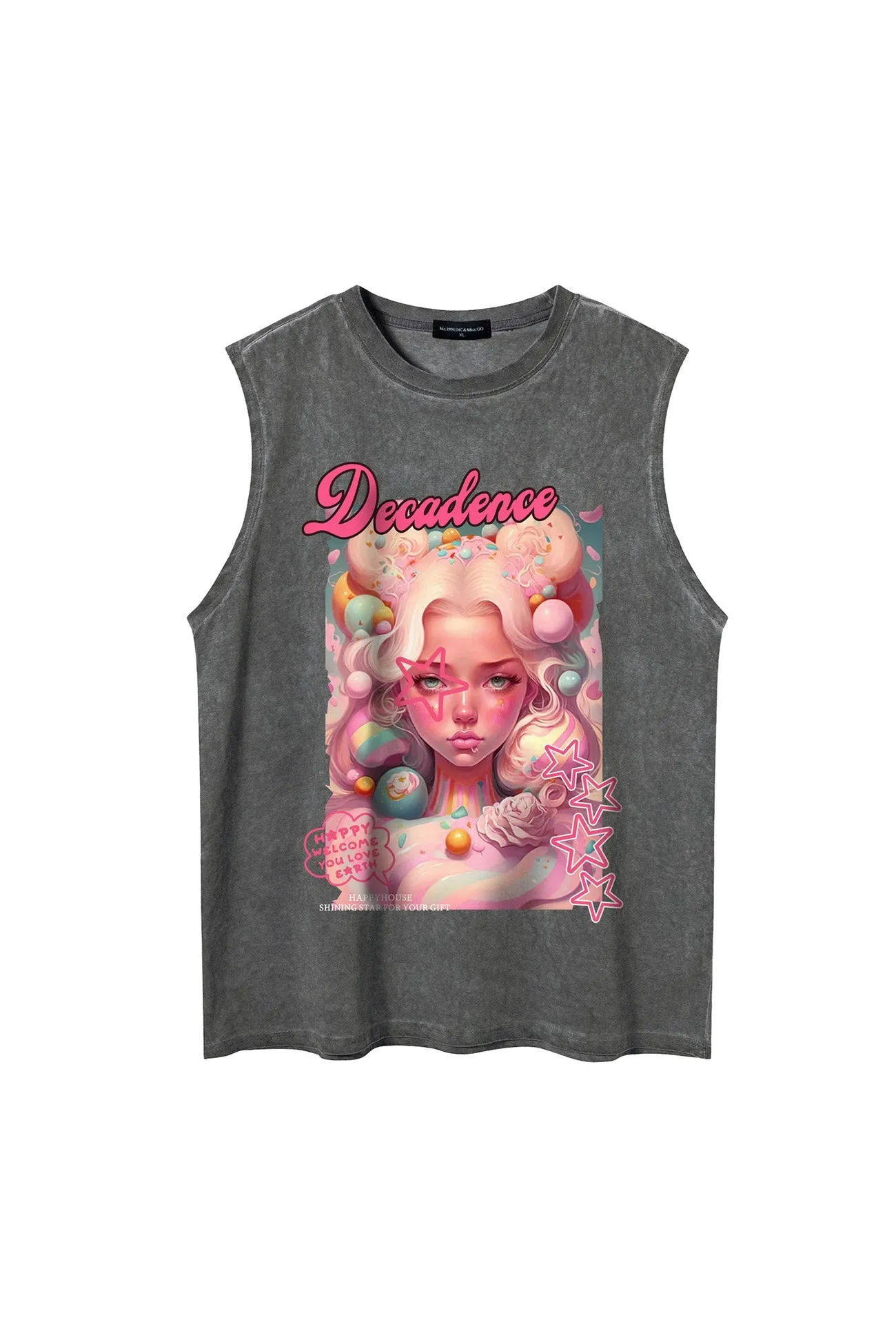 Dreamy Girl Printed Vintage Tank Top