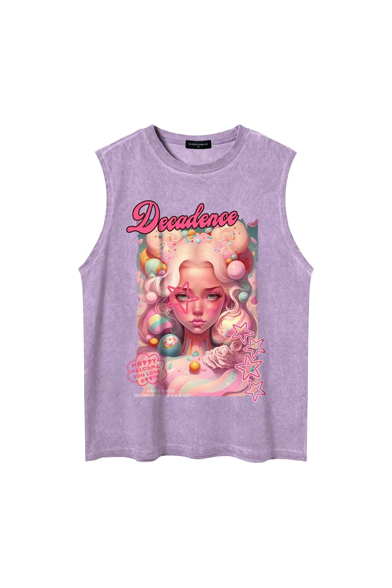 Dreamy Girl Printed Vintage Tank Top