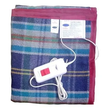 ELECTRIC BLANKET Wool Double Bed Electric Blanket (Multicolour, 60X60-inch, reversible, Pack of 1)