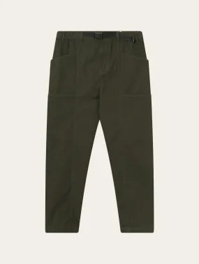 ELM carrot canvas belt pants - Forrest Night